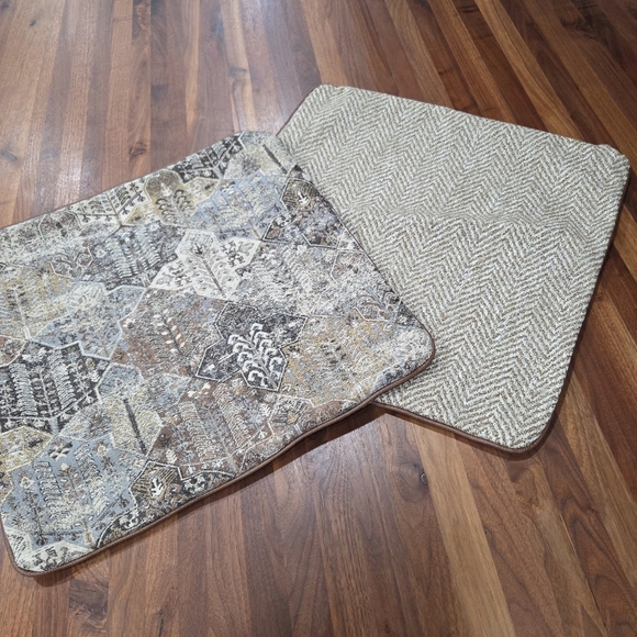 Wanek Furniture co. Other - Zip Close Throw Pillow Covers 24x24 Persian Turkish Herringbone Pattern Neutral